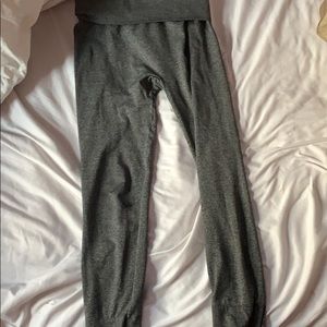 grey high waisted leggings